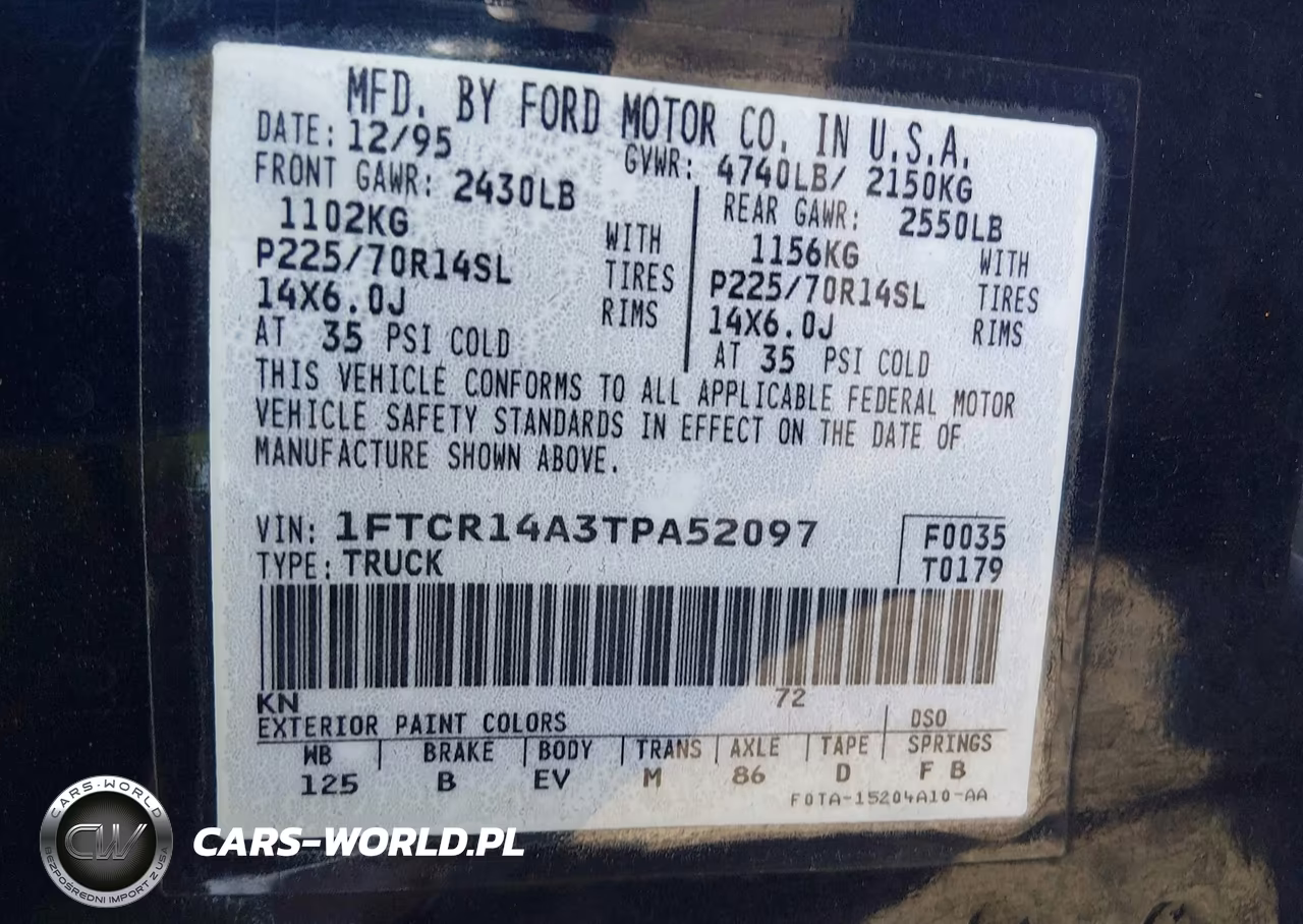 1996 Ford Ranger Super Cab VIN:1FTCR14A3TPA52097 - 9