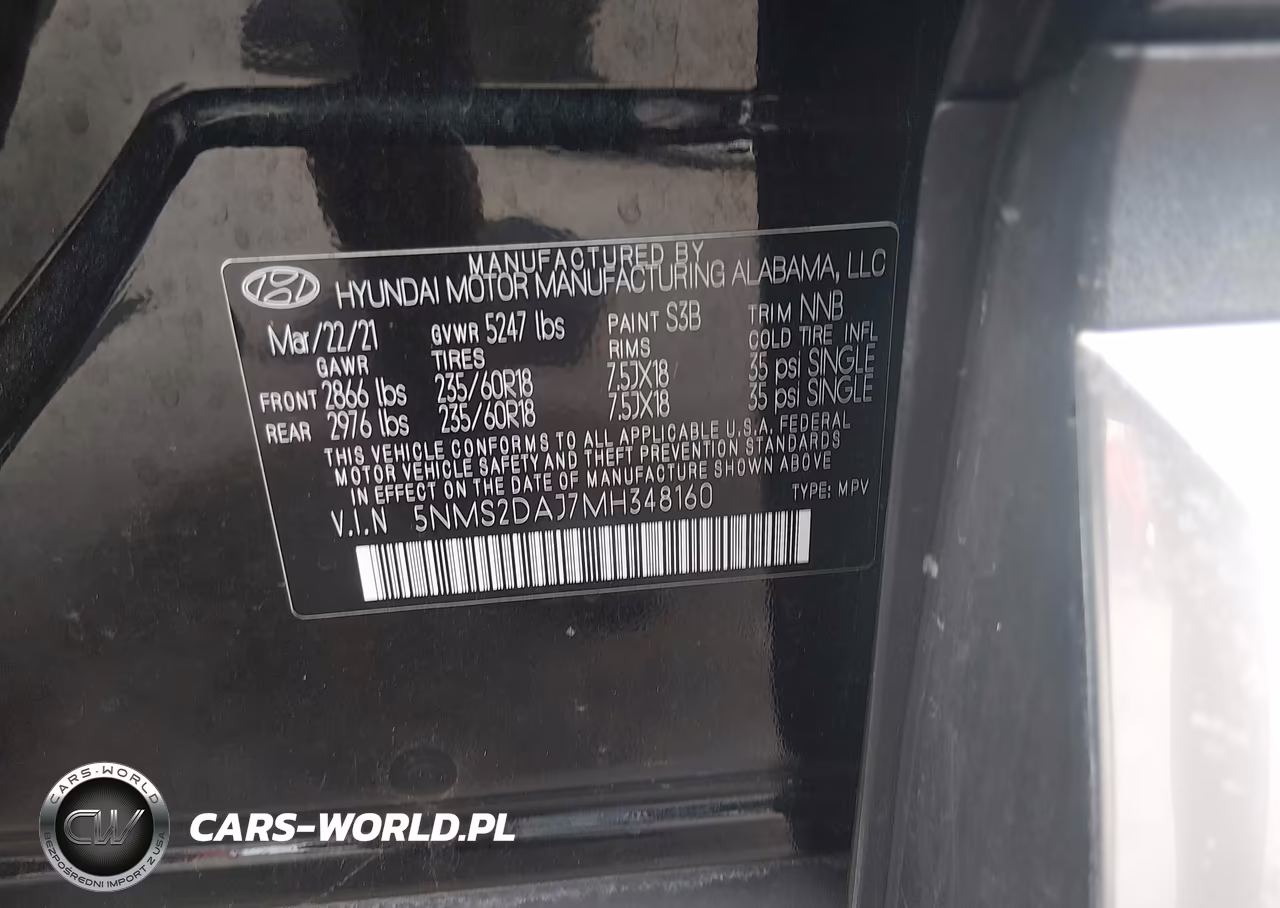 2021 Hyundai Santa Fe Sel VIN:5NMS2DAJ7MH348160 - 9