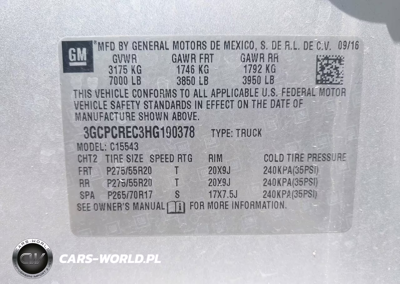 2017 Chevrolet Silverado 1500 Lt VIN:3GCPCREC3HG190378 - 9