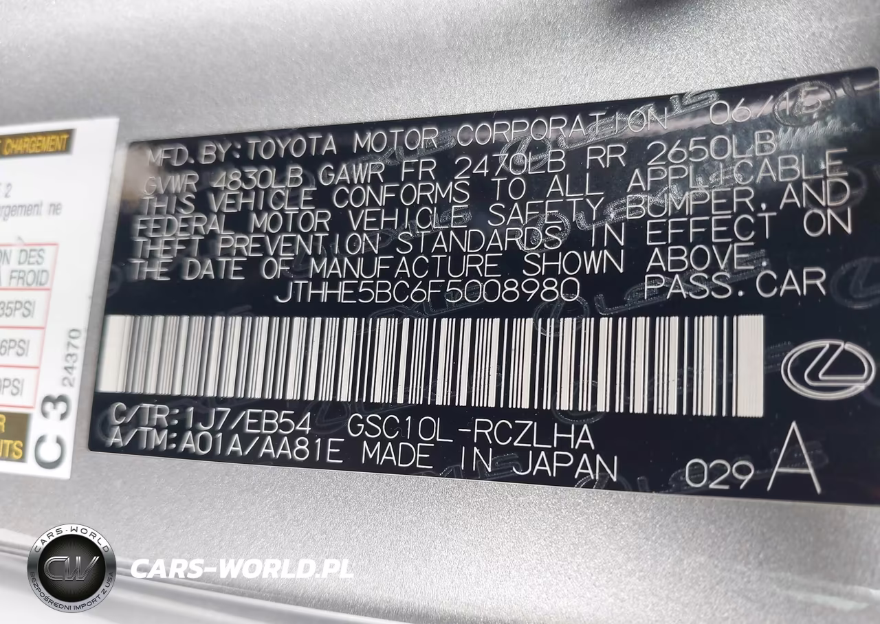 2015 Lexus Rc 350 VIN:JTHHE5BC6F5008980 - 9