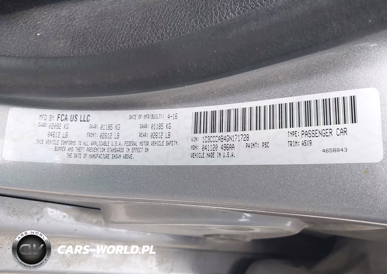 2016 Chrysler 200 Limited VIN:1C3CCCAB4GN171728 - 9