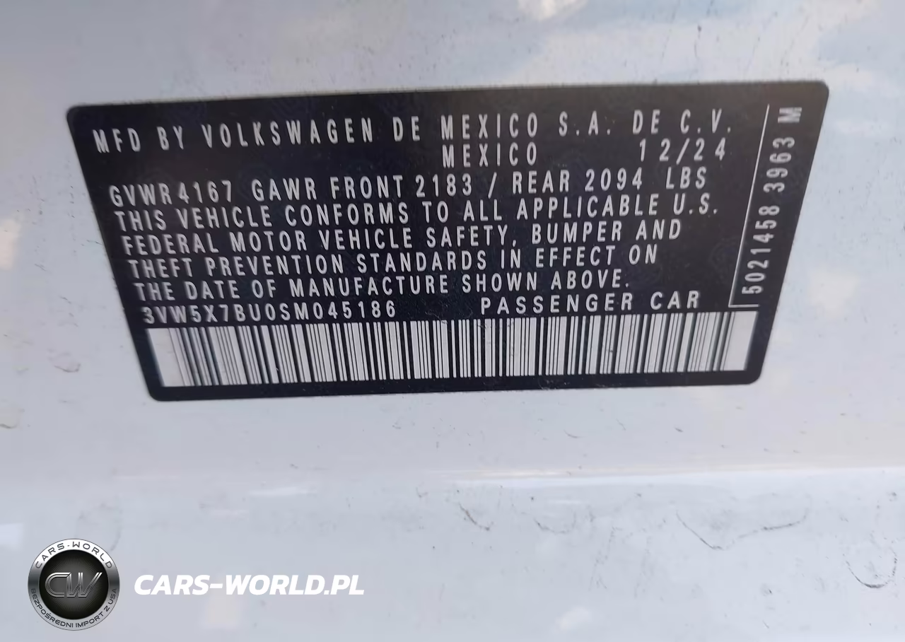 2025 Volkswagen Jetta 1.5T S VIN:3VW5X7BU0SM045186 - 9