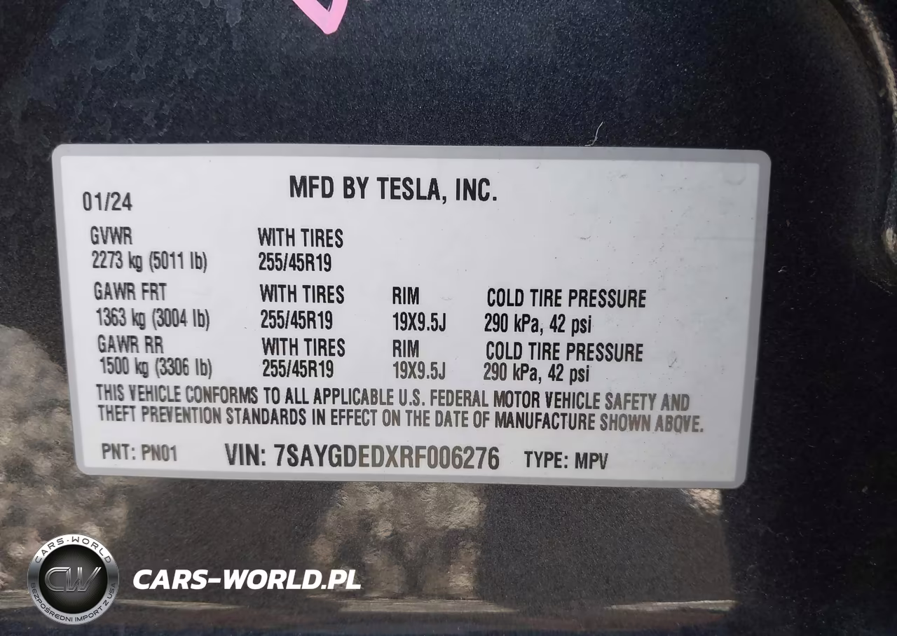 2024 Tesla Model Y Long Range Single Motor Rear-Wheel Drive-Rwd VIN:7SAYGDEDXRF006276 - 9