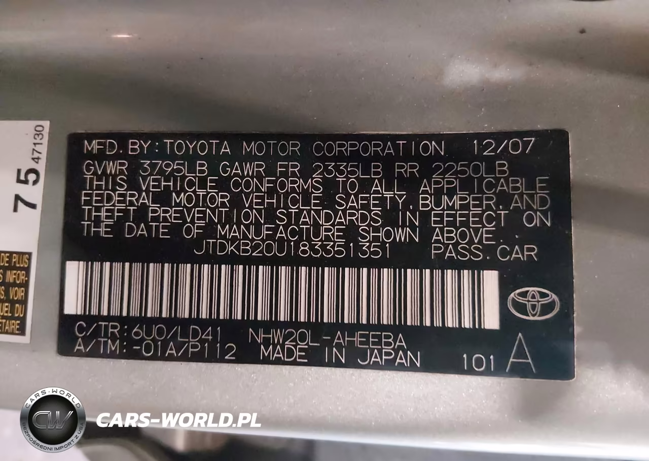 2008 Toyota Prius VIN:JTDKB20U183351351 - 9
