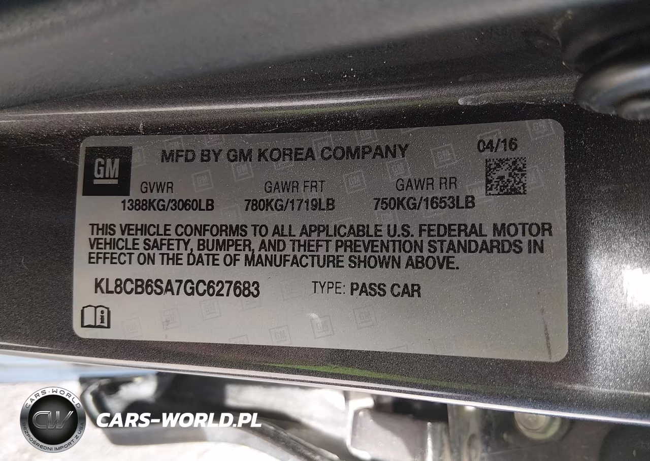 2016 Chevrolet Spark Ls Cvt VIN:KL8CB6SA7GC627683 - 9