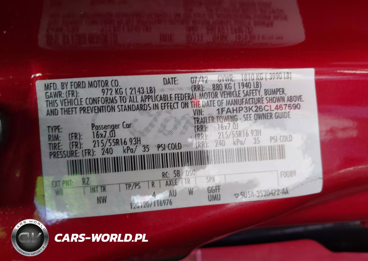 2012 Ford Focus Se VIN:1FAHP3K26CL467690 - 9