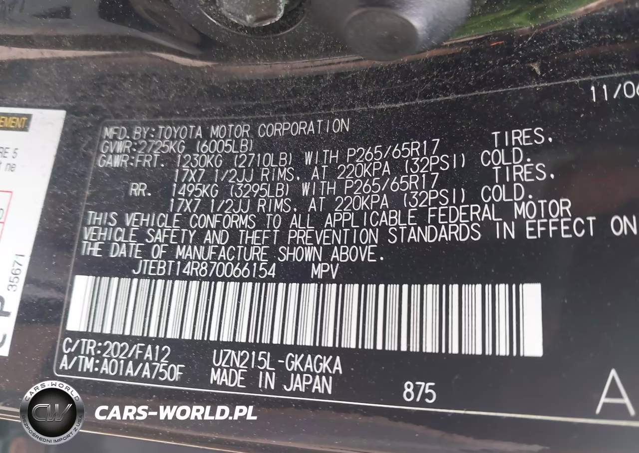 2007 Toyota 4Runner Sr5 VIN:JTEBT14R870066154 - 8