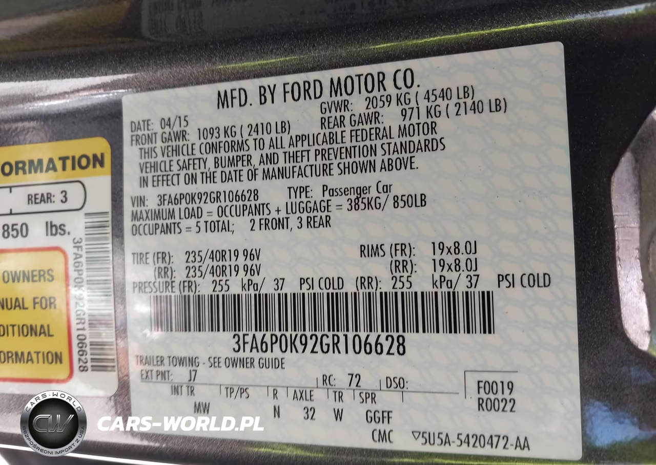 2016 Ford Fusion Titanium VIN:3FA6P0K92GR106628 - 9