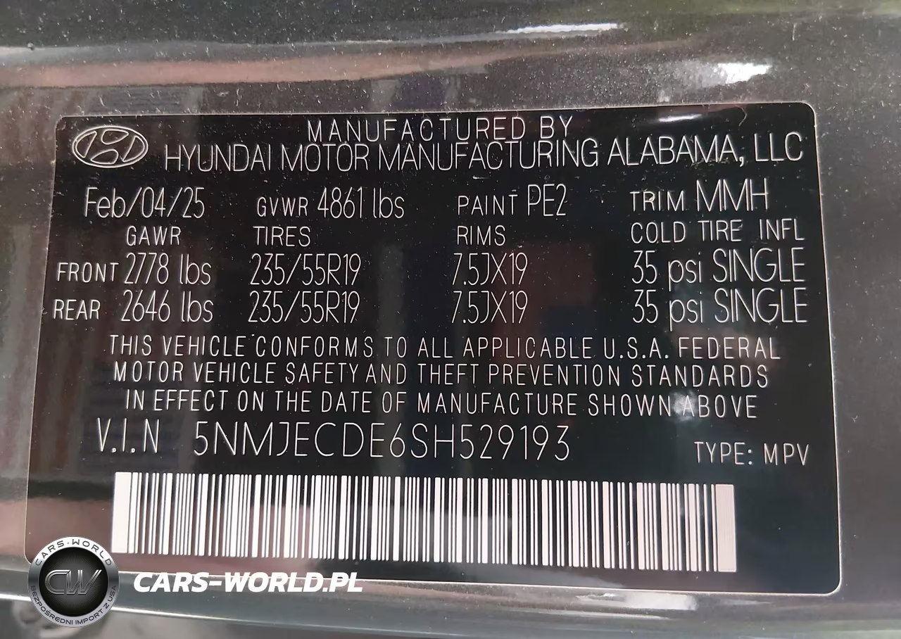 2025 Hyundai Tucson Limited VIN:5NMJECDE6SH529193 - 9