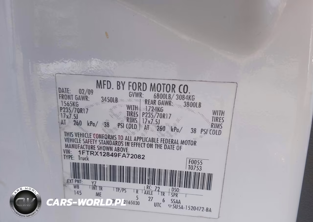 2009 Ford F-150 Stx-Xl-Xlt VIN:1FTRX12849FA72082 - 9