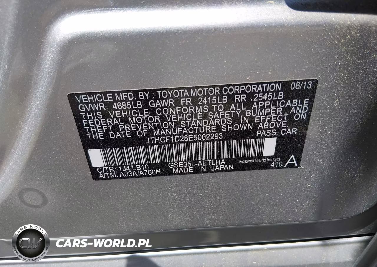 2014 Lexus Is 250 VIN:JTHCF1D28E5002293 - 9