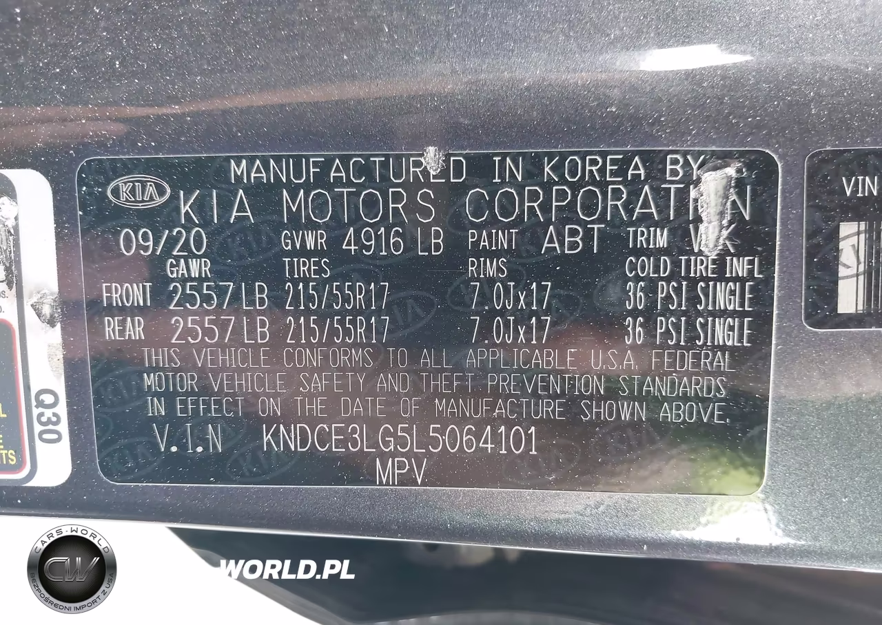 2020 Kia Niro Ev Ex Premium VIN:KNDCE3LG5L5064101 - 9
