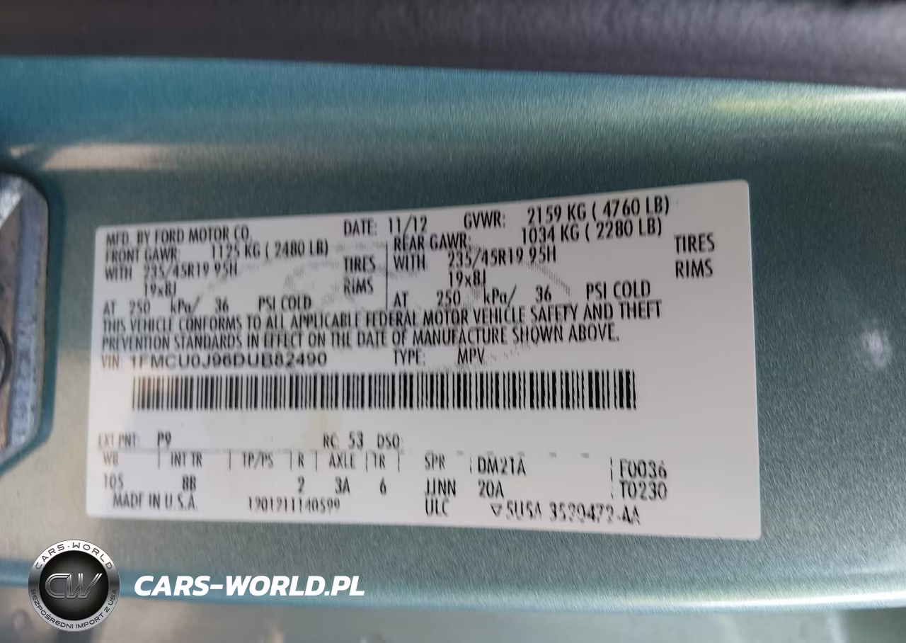 2013 Ford Escape Titanium VIN:1FMCU0J96DUB82490 - 9