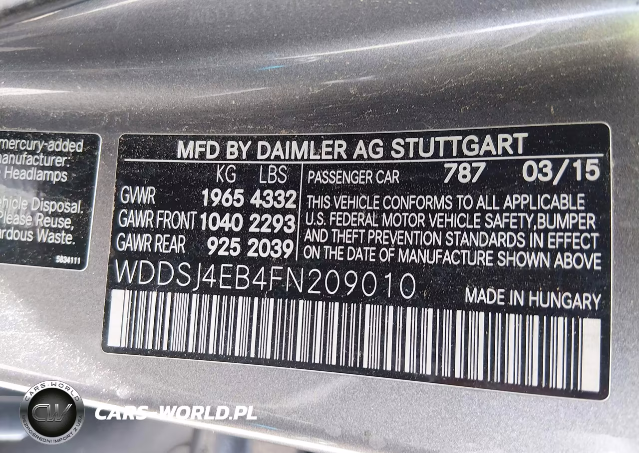 2015 Mercedes-Benz Cla 250 VIN:WDDSJ4EB4FN209010 - 9