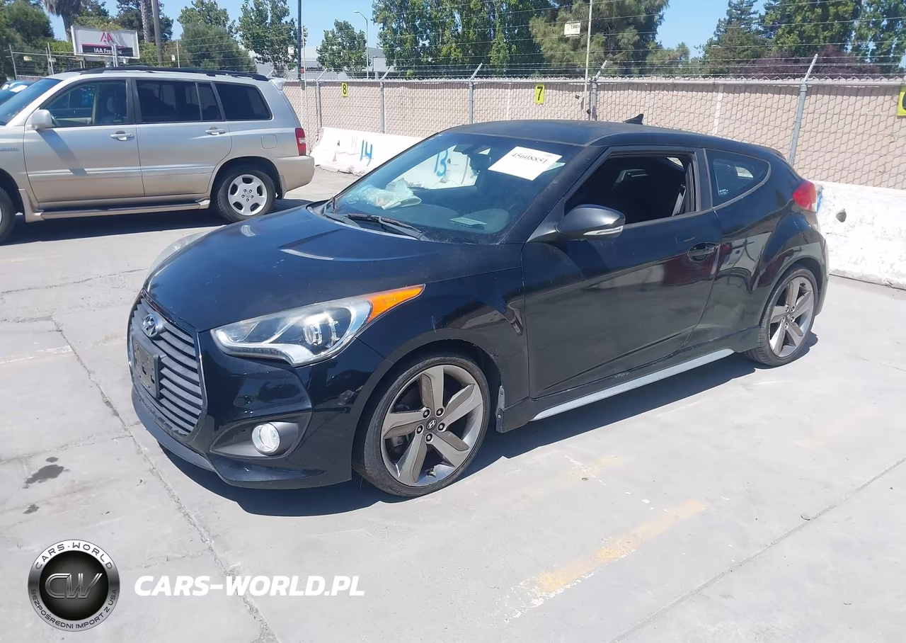 2015 Hyundai Veloster Turbo VIN:KMHTC6AE4FU221695 - 2