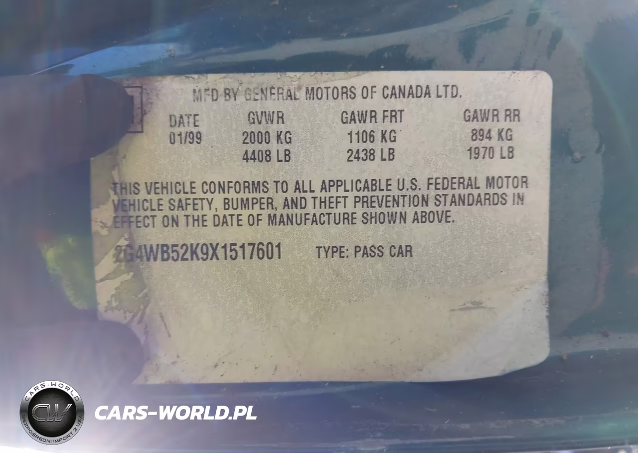 1999 Buick Regal Ls VIN:2G4WB52K9X1517601 - 9