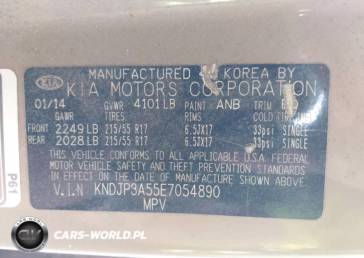 2014 Kia Soul + VIN:KNDJP3A55E7054890 - 9