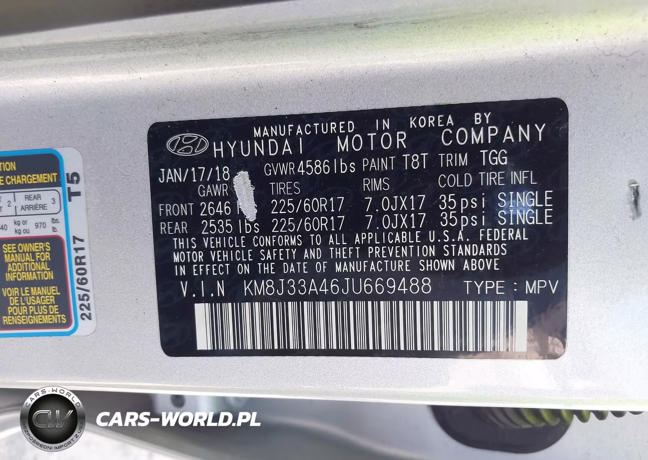 2018 Hyundai Tucson Sel VIN:KM8J33A46JU669488 - 9