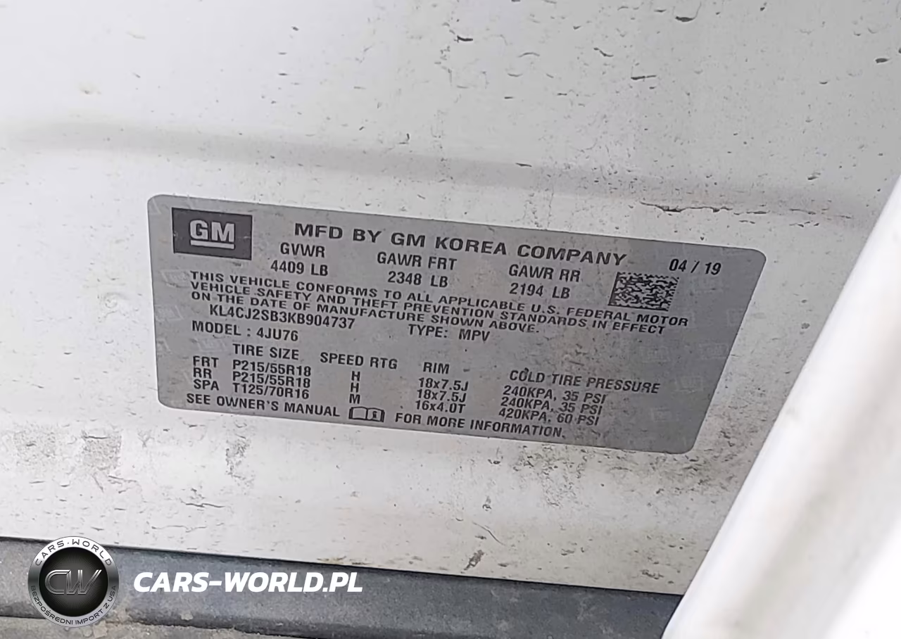 2019 Buick Encore Awd Sport Touring VIN:KL4CJ2SB3KB904737 - 9