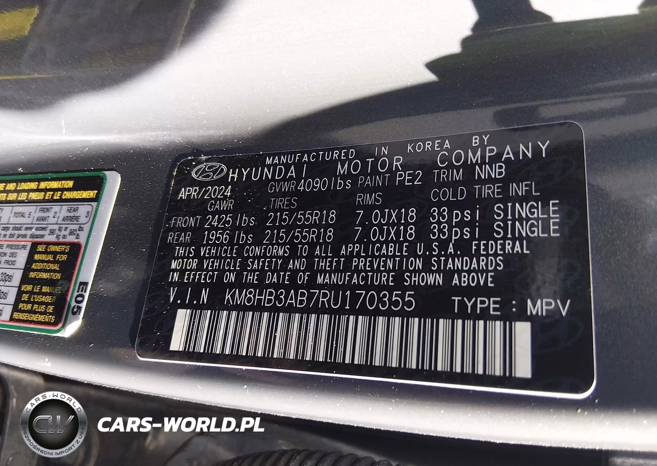2024 Hyundai Kona Sel VIN:KM8HB3AB7RU170355 - 9