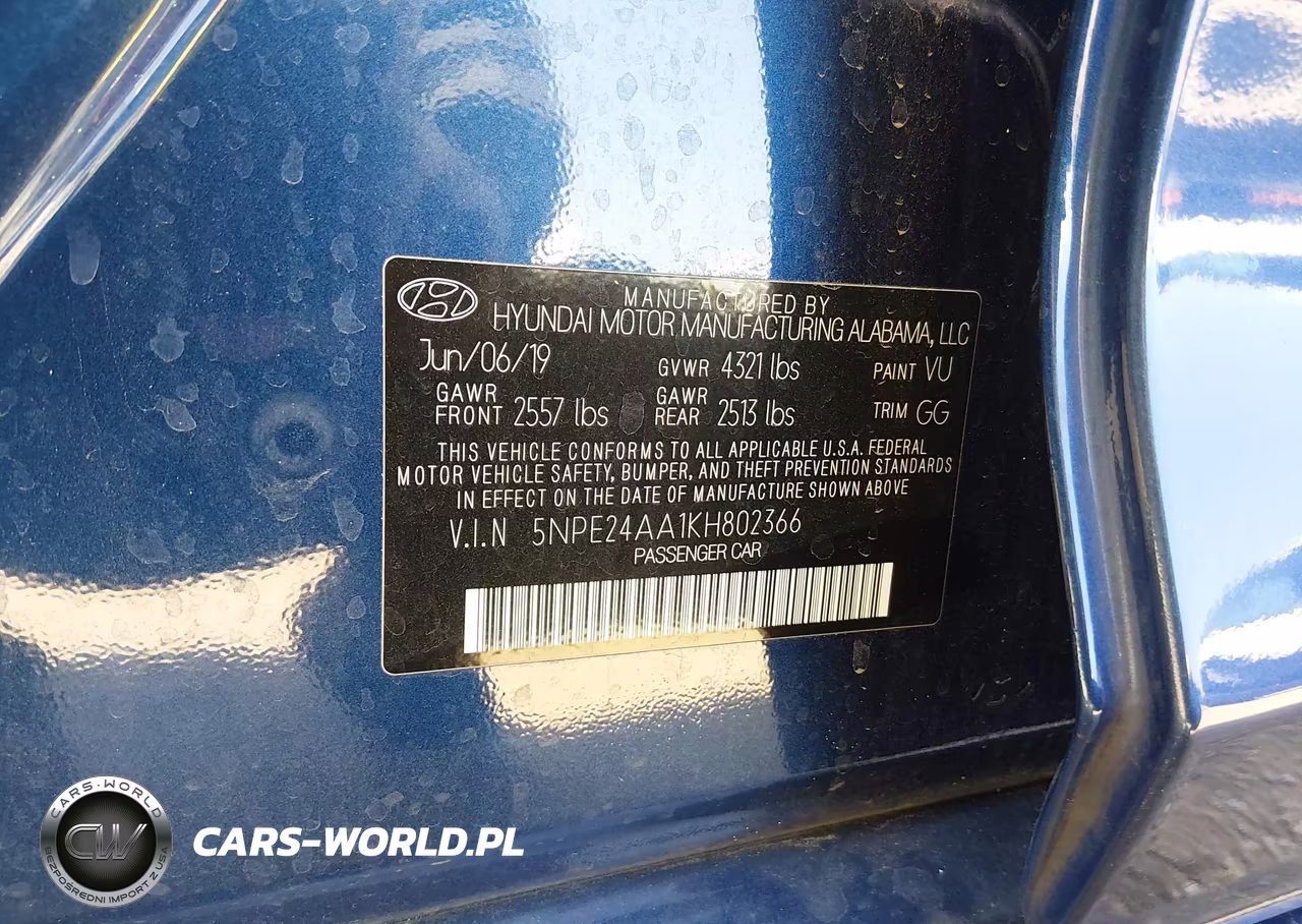 2019 Hyundai Sonata Eco VIN:5NPE24AA1KH802366 - 9