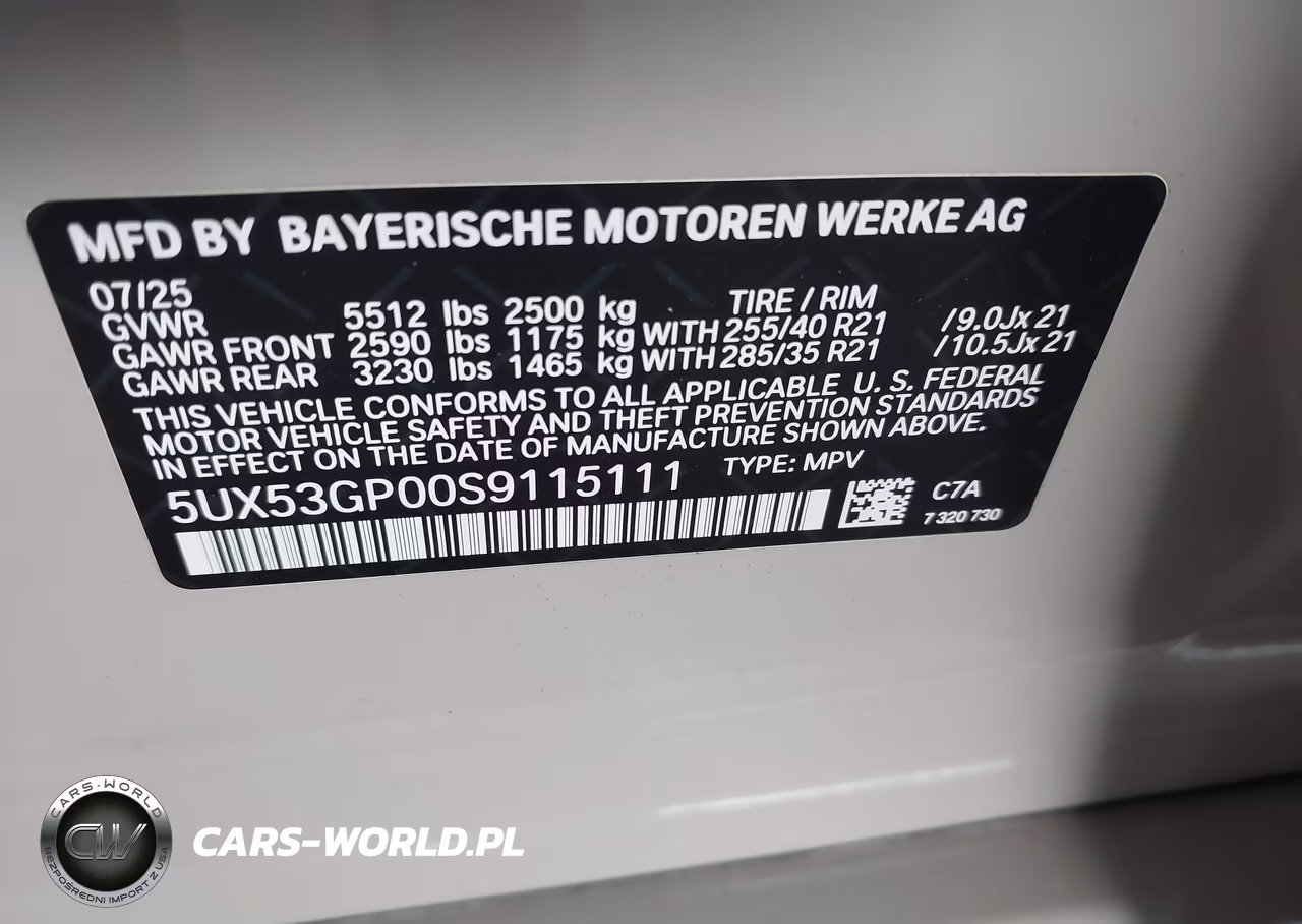 2025 BMW X3 30 xDrive VIN:5UX53GP00S9115111 - 9