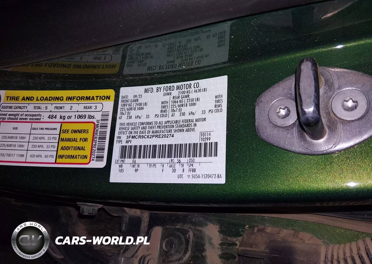 2023 Ford Bronco Sport Outer Banks VIN:3FMCR9C62PRE20274 - 9