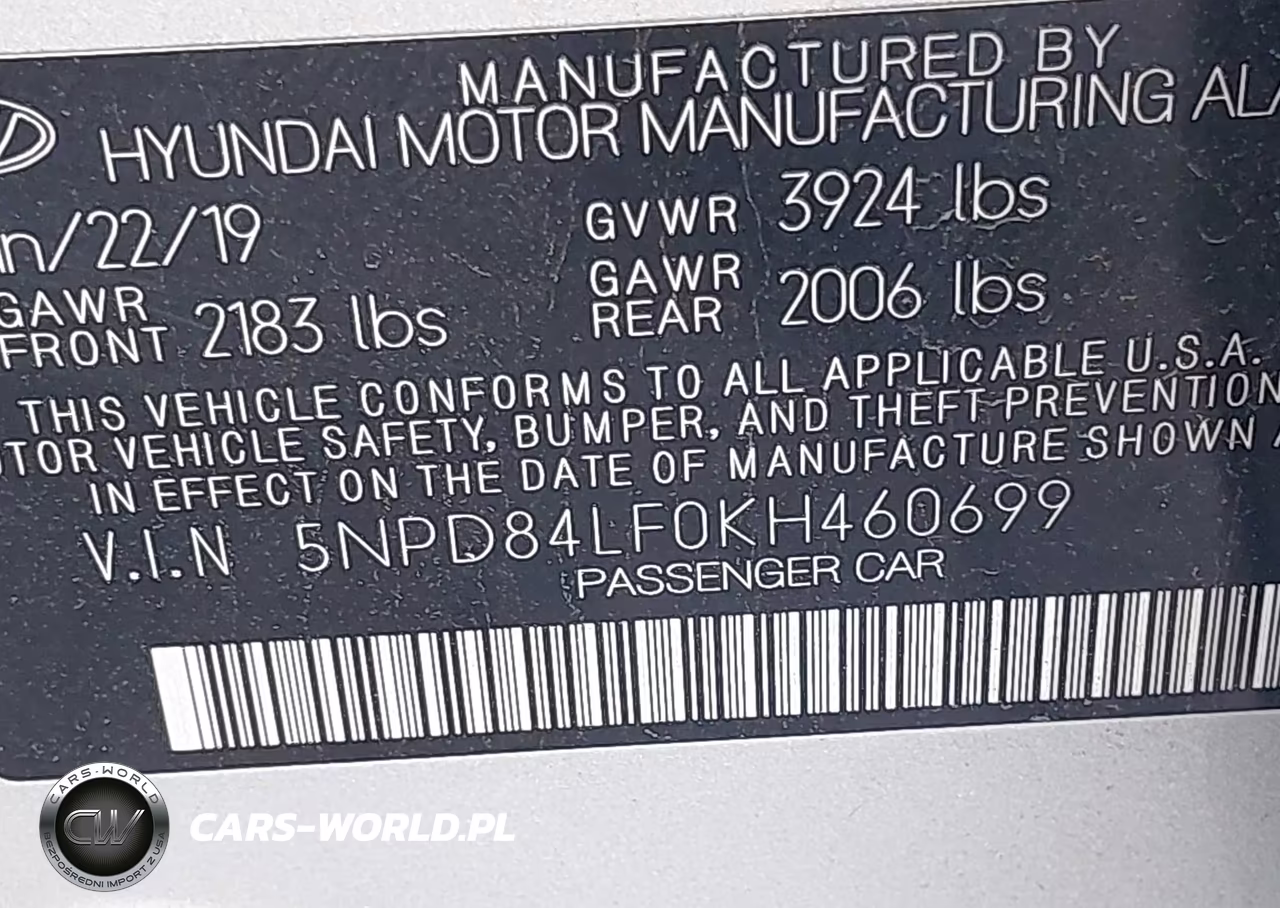 2019 Hyundai Elantra Sel VIN:5NPD84LF0KH460699 - 9