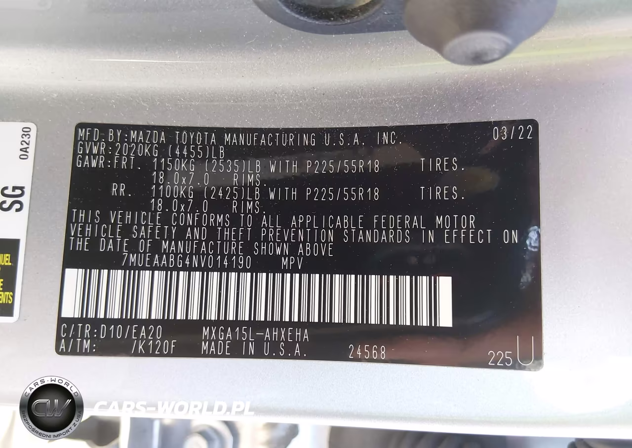 2022 Toyota Corolla Cross Xle VIN:7MUEAABG4NV014190 - 9