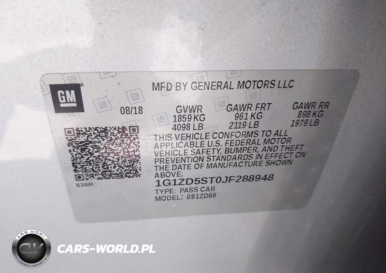2018 Chevrolet Malibu Lt VIN:1G1ZD5ST0JF288948 - 9