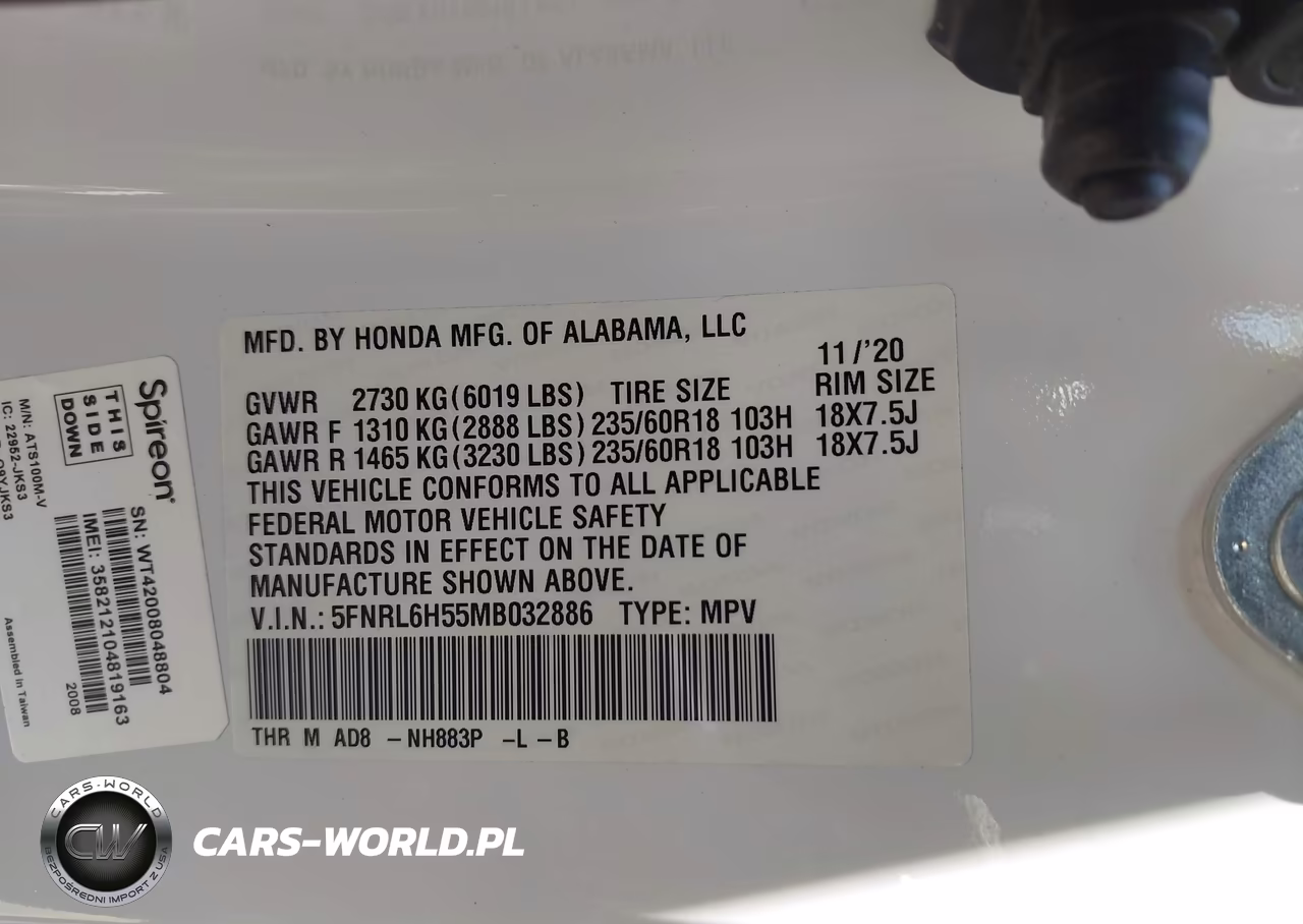 2021 Honda Odyssey Ex VIN:5FNRL6H55MB032886 - 9