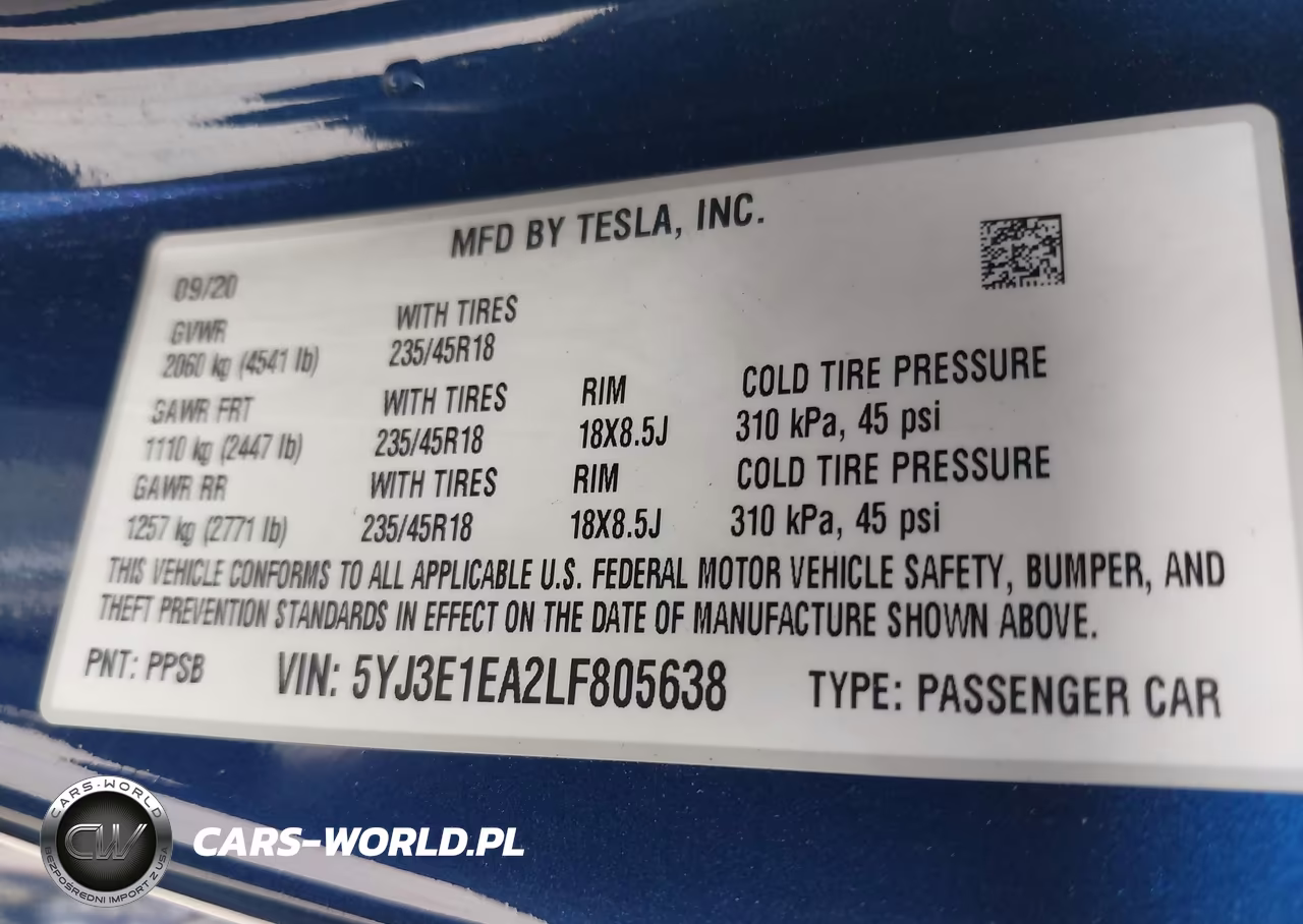 2020 Tesla Model 3 Standard Range Plus Rear-Wheel Drive-Standard Range Rear-Wheel Drive VIN:5YJ3E1EA2LF805638 - 9