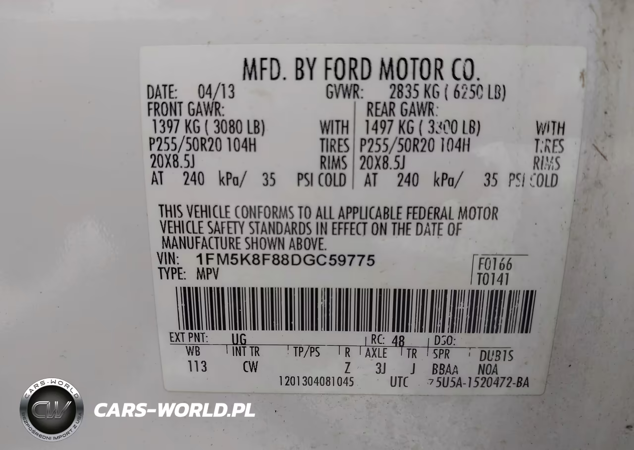 2013 Ford Explorer Limited VIN:1FM5K8F88DGC59775 - 9