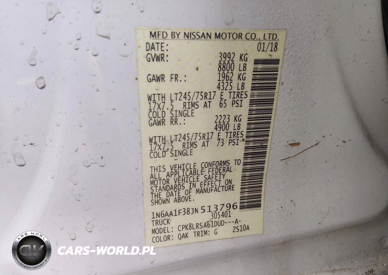2018 Nissan Titan Xd S Gas VIN:1N6AA1F38JN513796 - 9