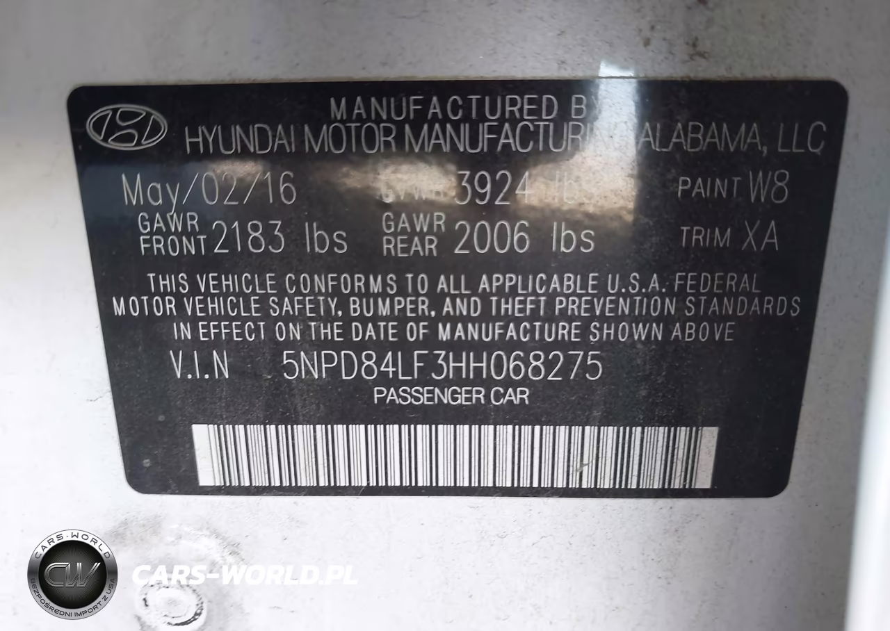 2017 Hyundai Elantra Limited VIN:5NPD84LF3HH068275 - 9