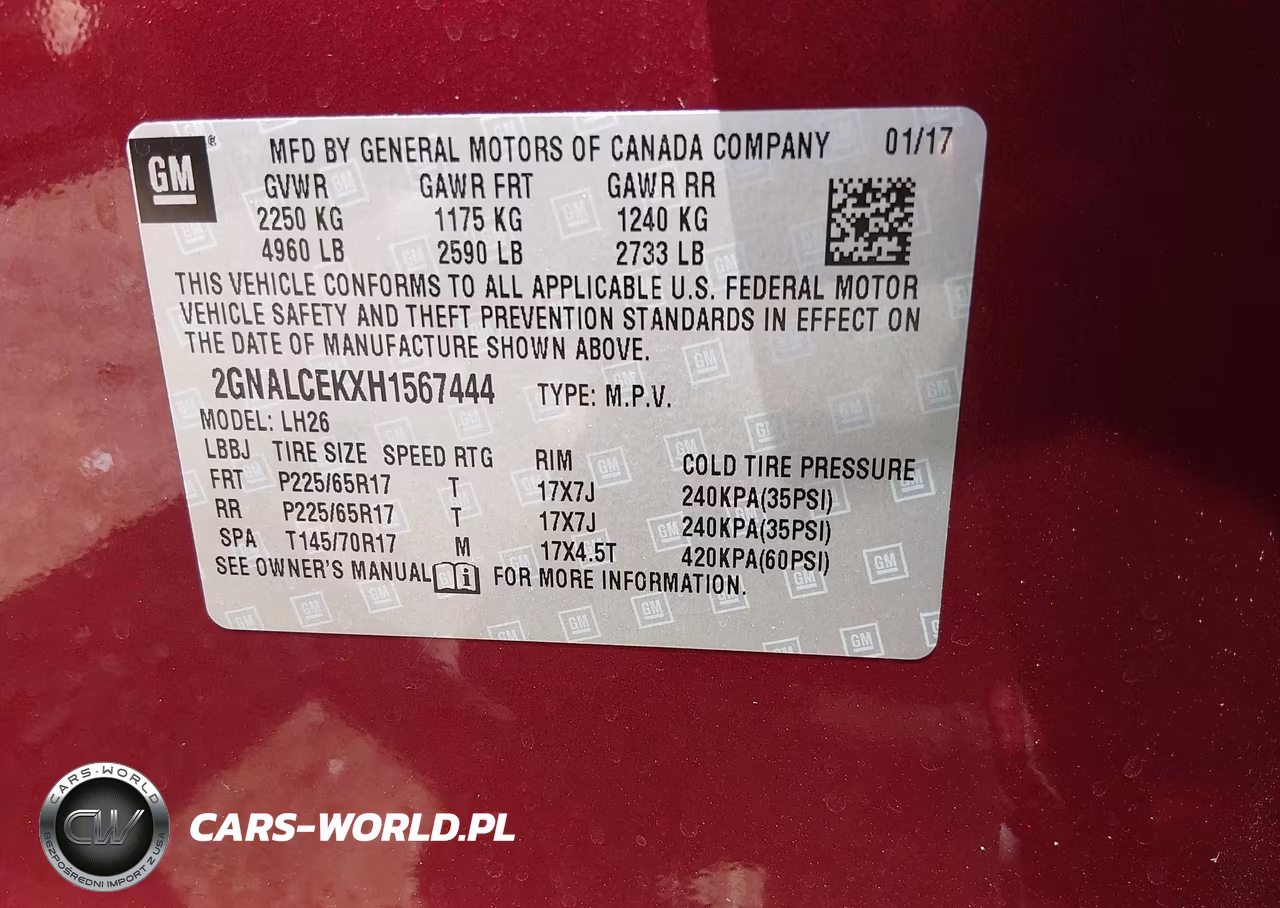 2017 Chevrolet Equinox Lt VIN:2GNALCEKXH1567444 - 9