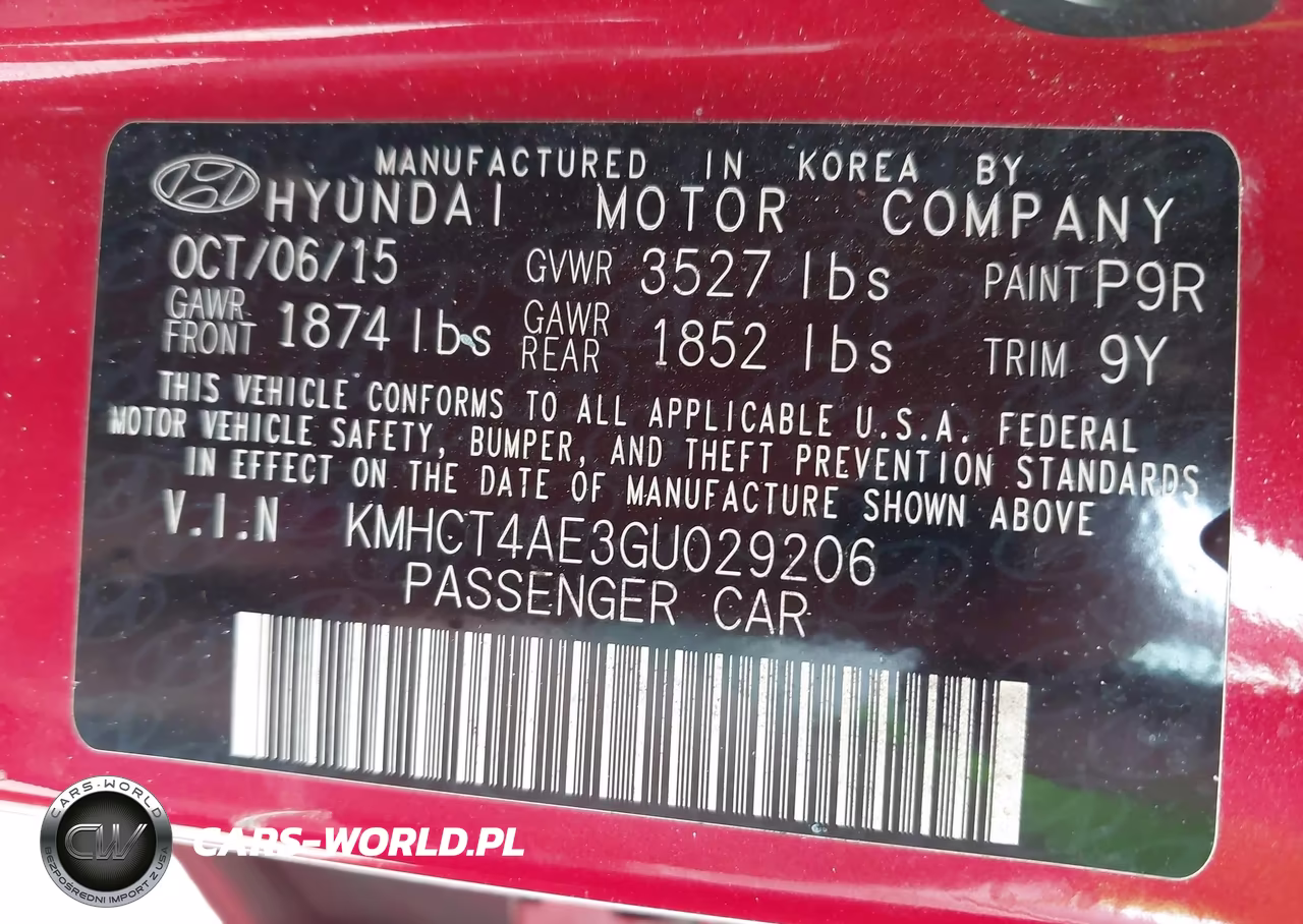 2016 Hyundai Accent Se VIN:KMHCT4AE3GU029206 - 9