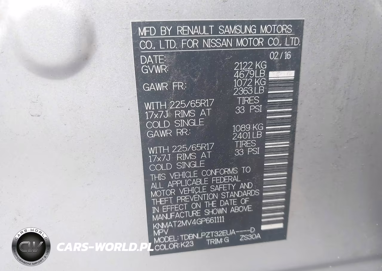 2016 Nissan Rogue S VIN:KNMAT2MV4GP661111 - 9