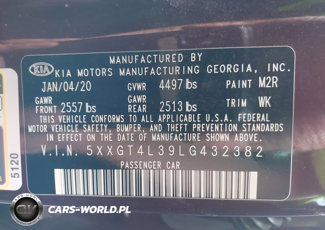 2020 Kia Optima Lx VIN:5XXGT4L39LG432382 - 9
