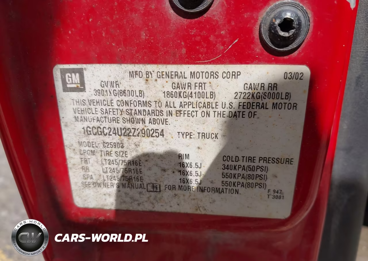 2002 Chevrolet Silverado 2500 VIN:1GCGC24U22Z290254 - 9