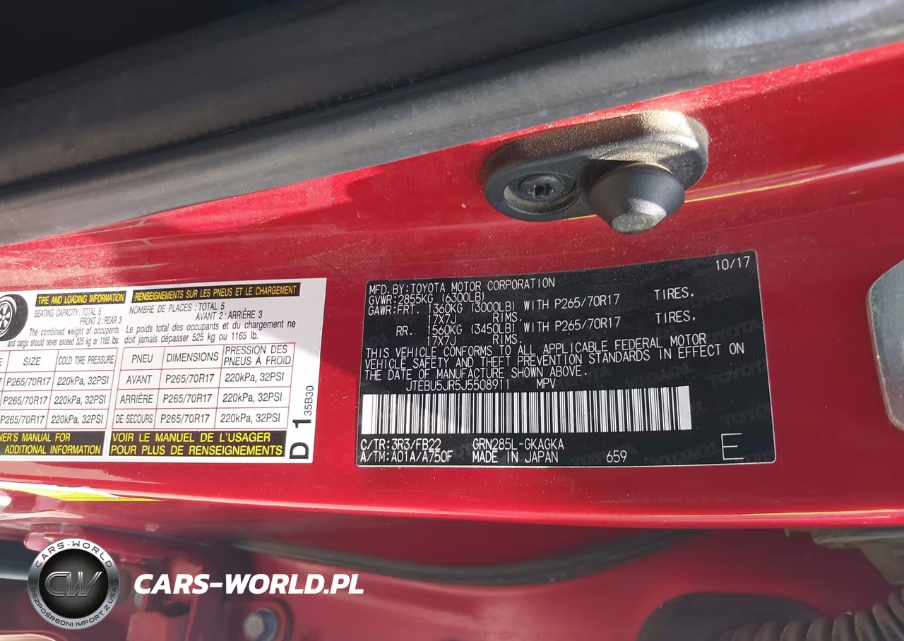 2018 Toyota 4Runner Sr5 VIN:JTEBU5JR5J5508911 - 9