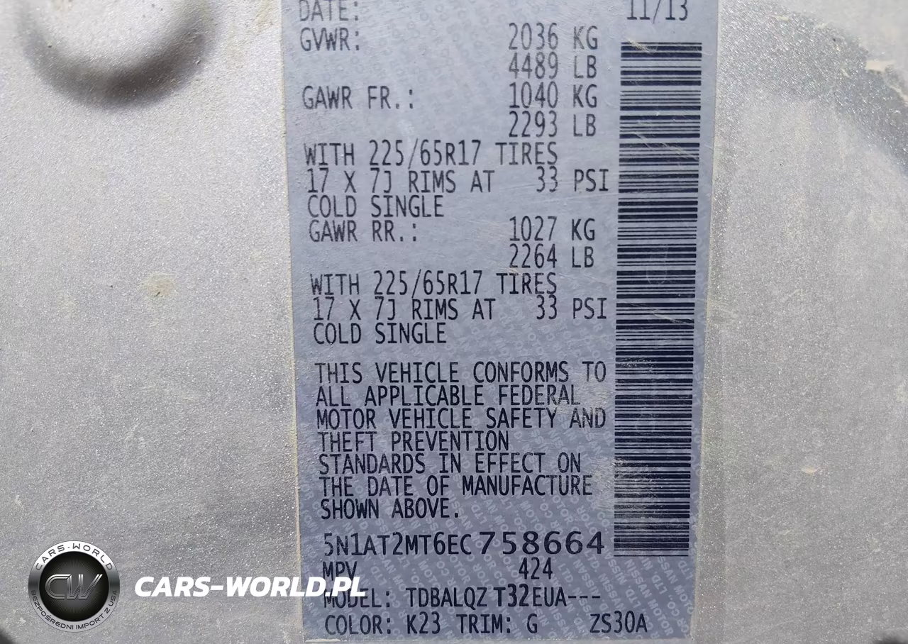 2014 Nissan Rogue Sv VIN:5N1AT2MT6EC758664 - 9