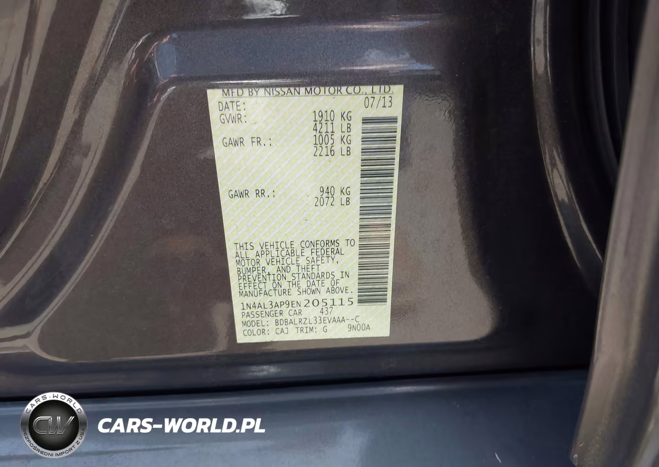 2014 Nissan Altima 2.5 S VIN:1N4AL3AP9EN205115 - 9