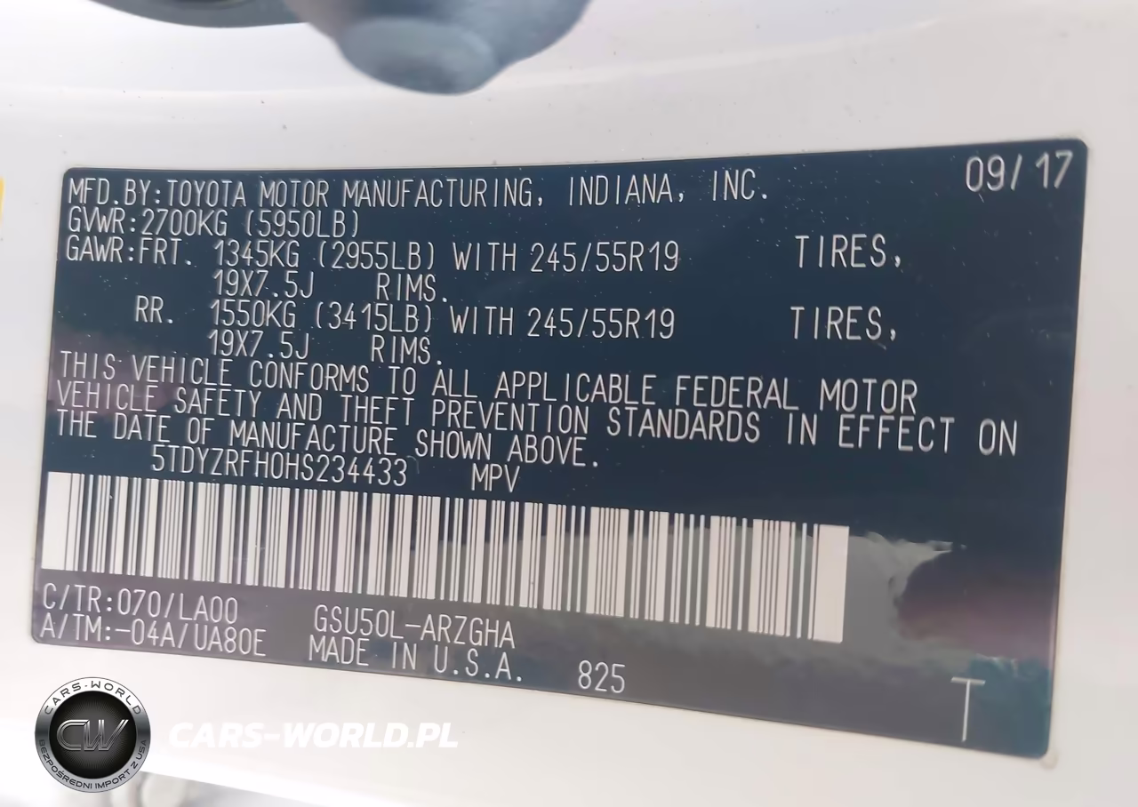 2017 Toyota Highlander Limited Platinum VIN:5TDYZRFH0HS234433 - 9