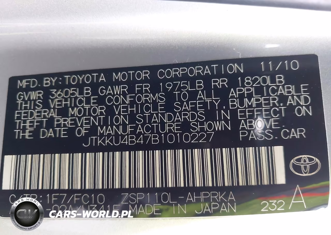 2011 Scion Xd VIN:JTKKU4B47B1010227 - 9