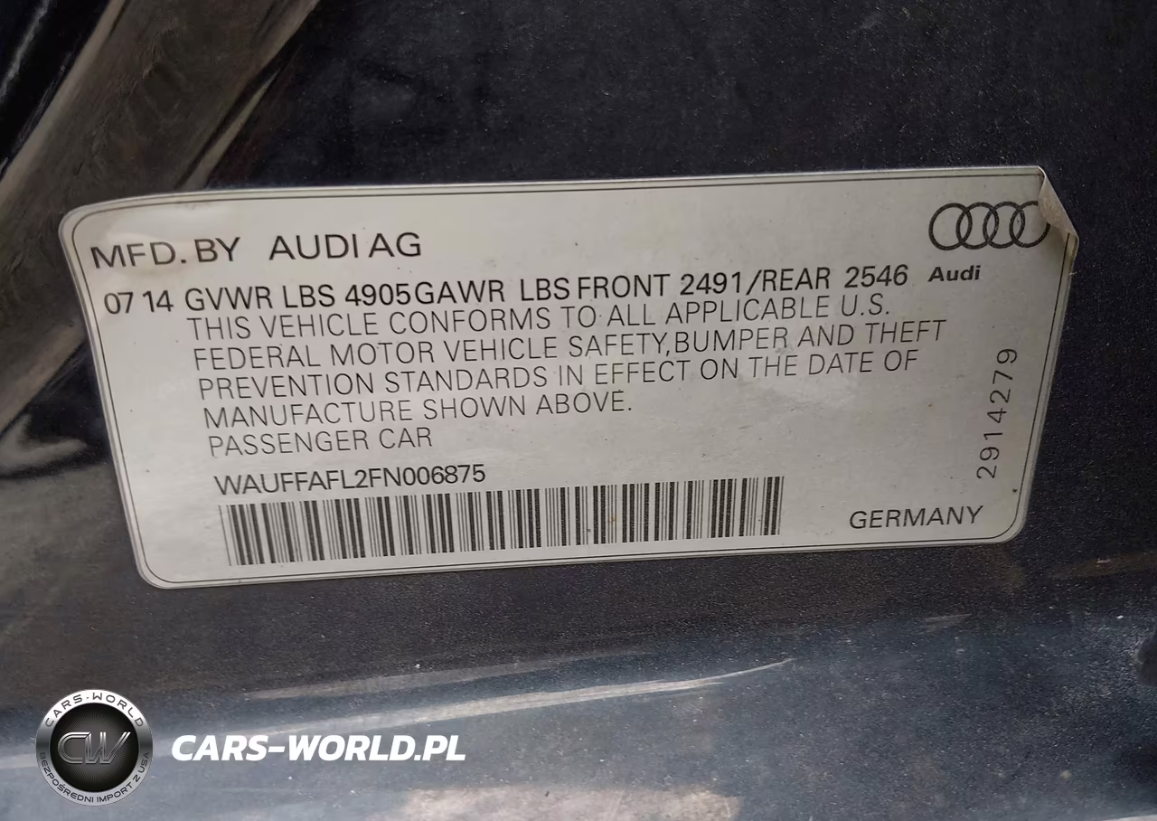 2015 Audi A4 2.0T Premium VIN:WAUFFAFL2FN006875 - 9