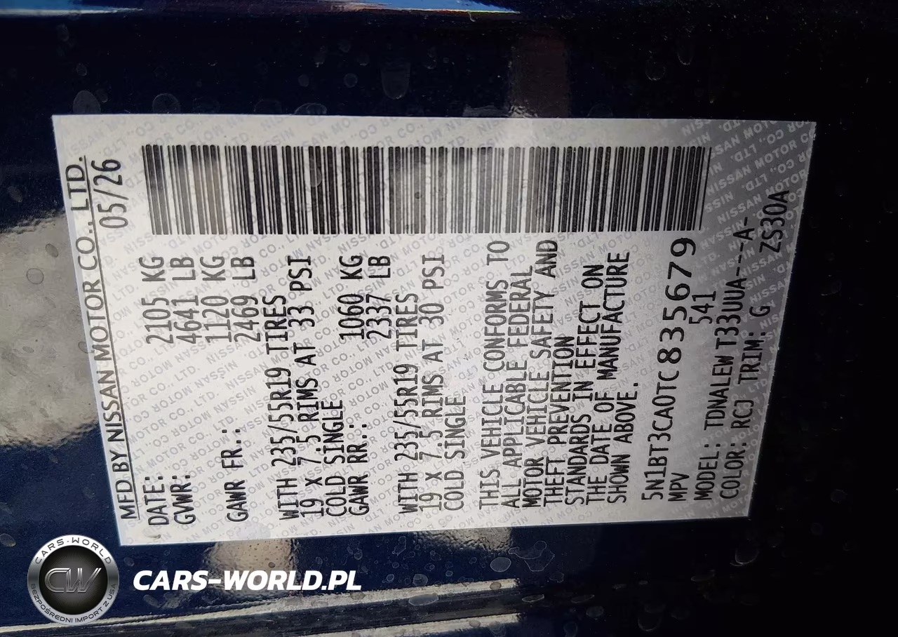 2026 Nissan Rogue Sl VIN:5N1BT3CA0TC835679 - 9