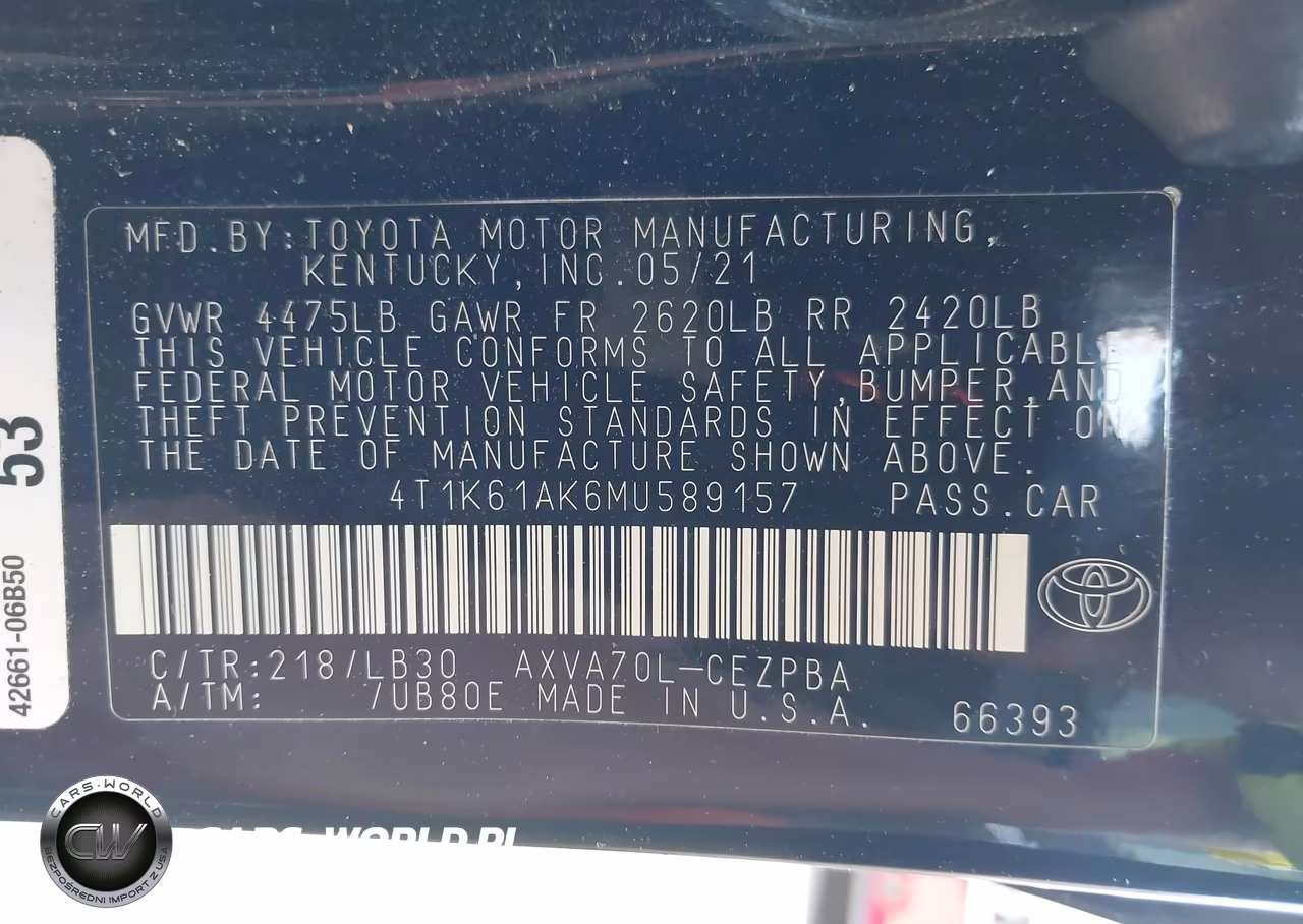 2021 Toyota Camry Xse VIN:4T1K61AK6MU589157 - 9