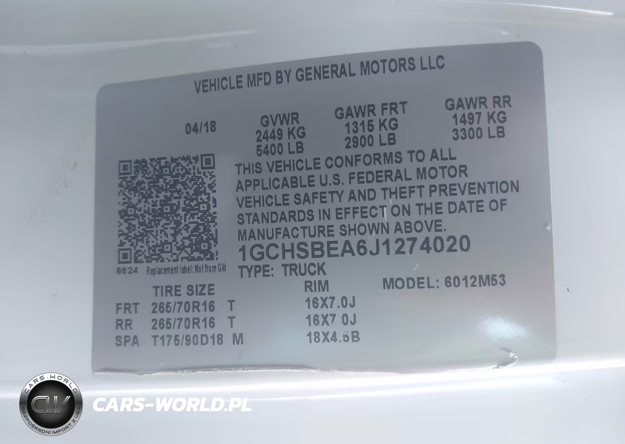 2018 Chevrolet Colorado Wt VIN:1GCHSBEA6J1274020 - 9