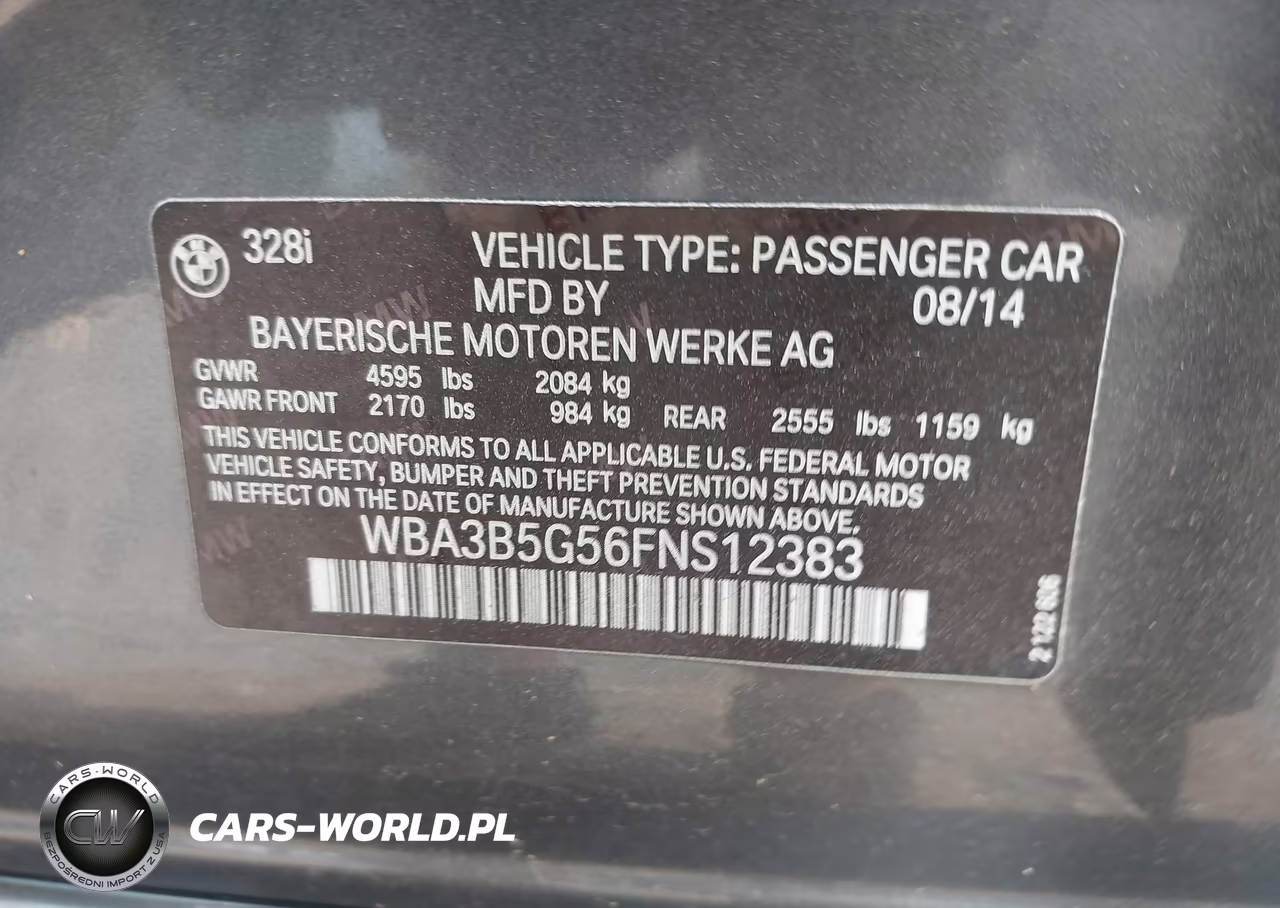 2015 BMW 328I xDrive VIN:WBA3B5G56FNS12383 - 9